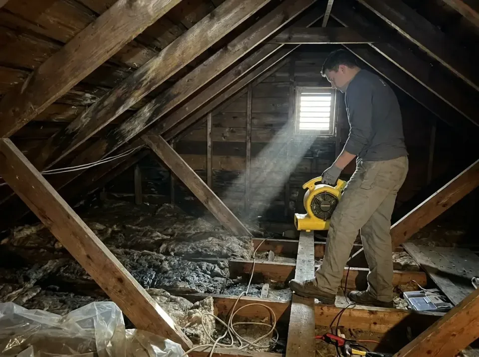 attic-water-damage-drying-proc-007 — frequently asked questions, Emergency Water Extraction & 24/7 Flood Response in Bluefie…